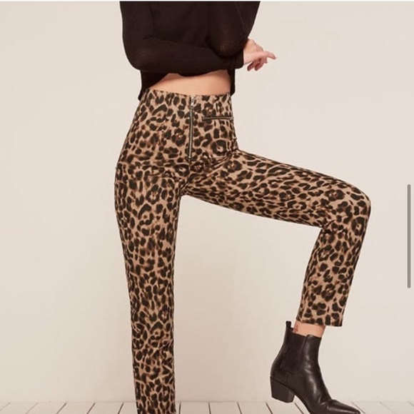 reformation cheetah pants